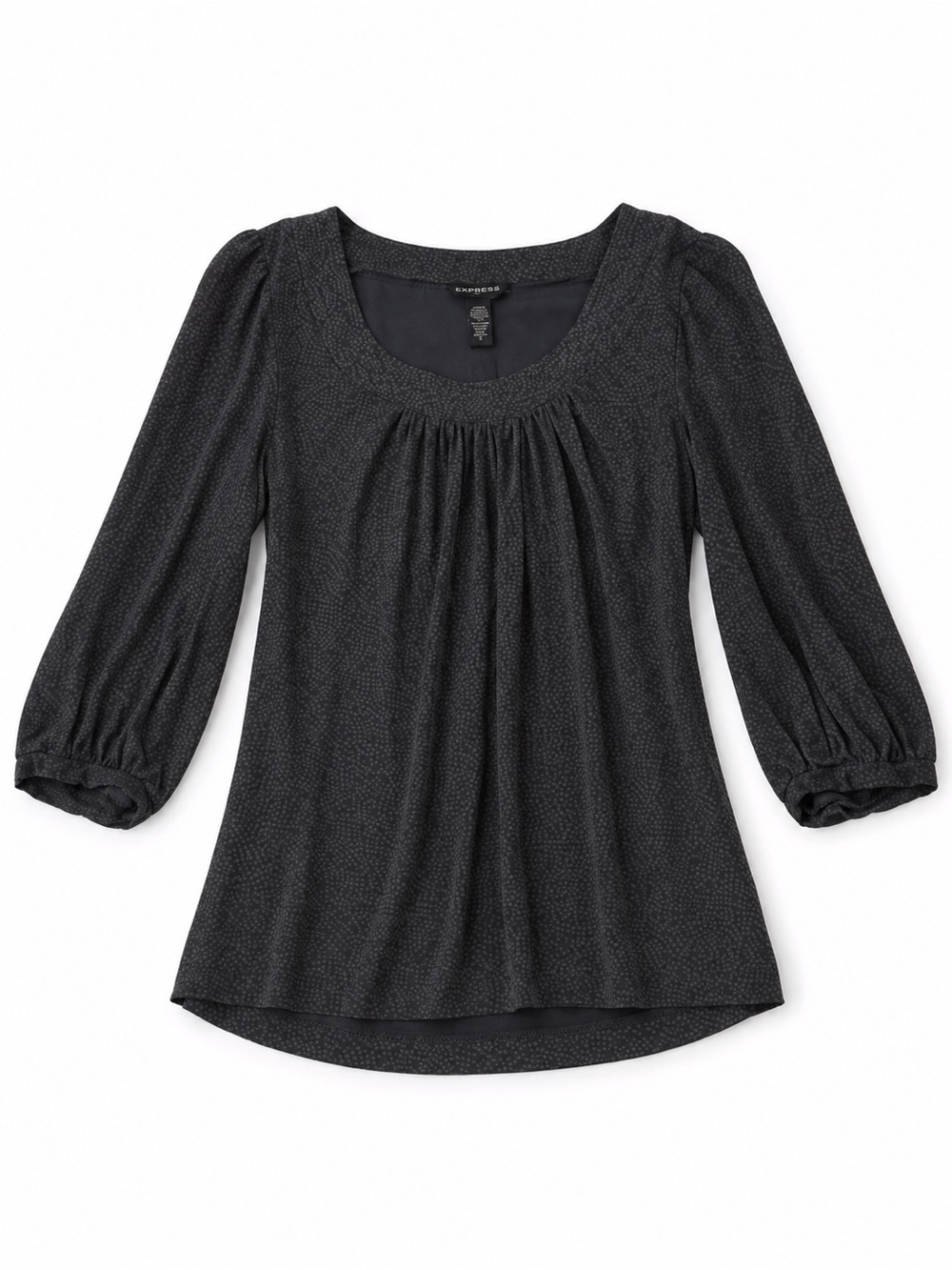 Black Scoop Neck Top - banana republic